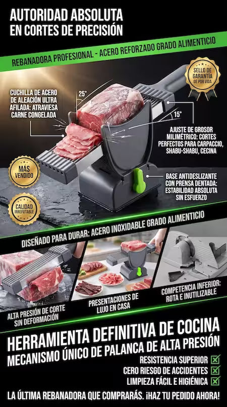 Cortador Carne Finas Deluxe