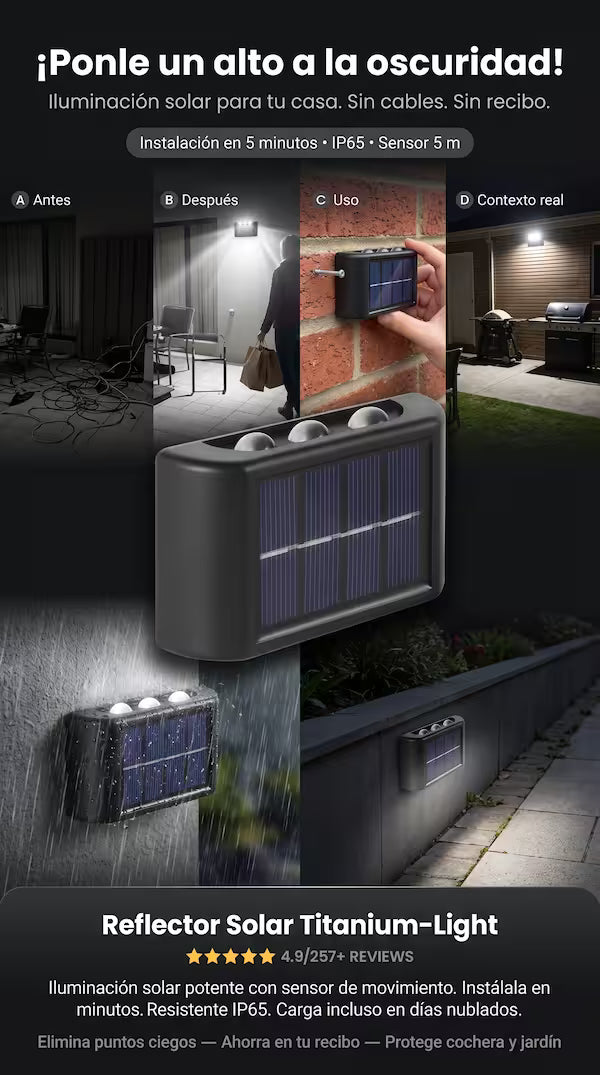 Paneles ®POWER LUZ LED SOLAR (Pack X 2)